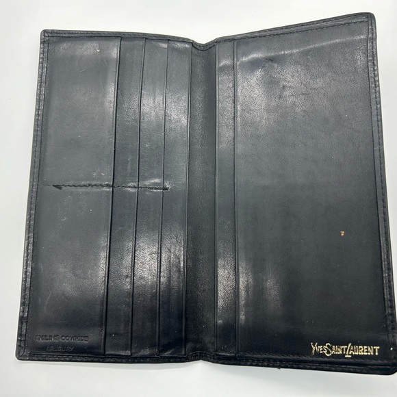 Yes Saint LAURENT long bi fold black leather wallet - Picture 3 of 6